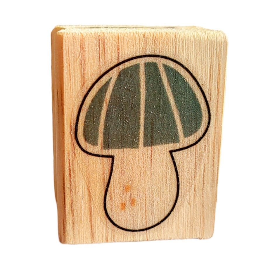 Carimbo Cogumelo: Arte em Madeira para DIY