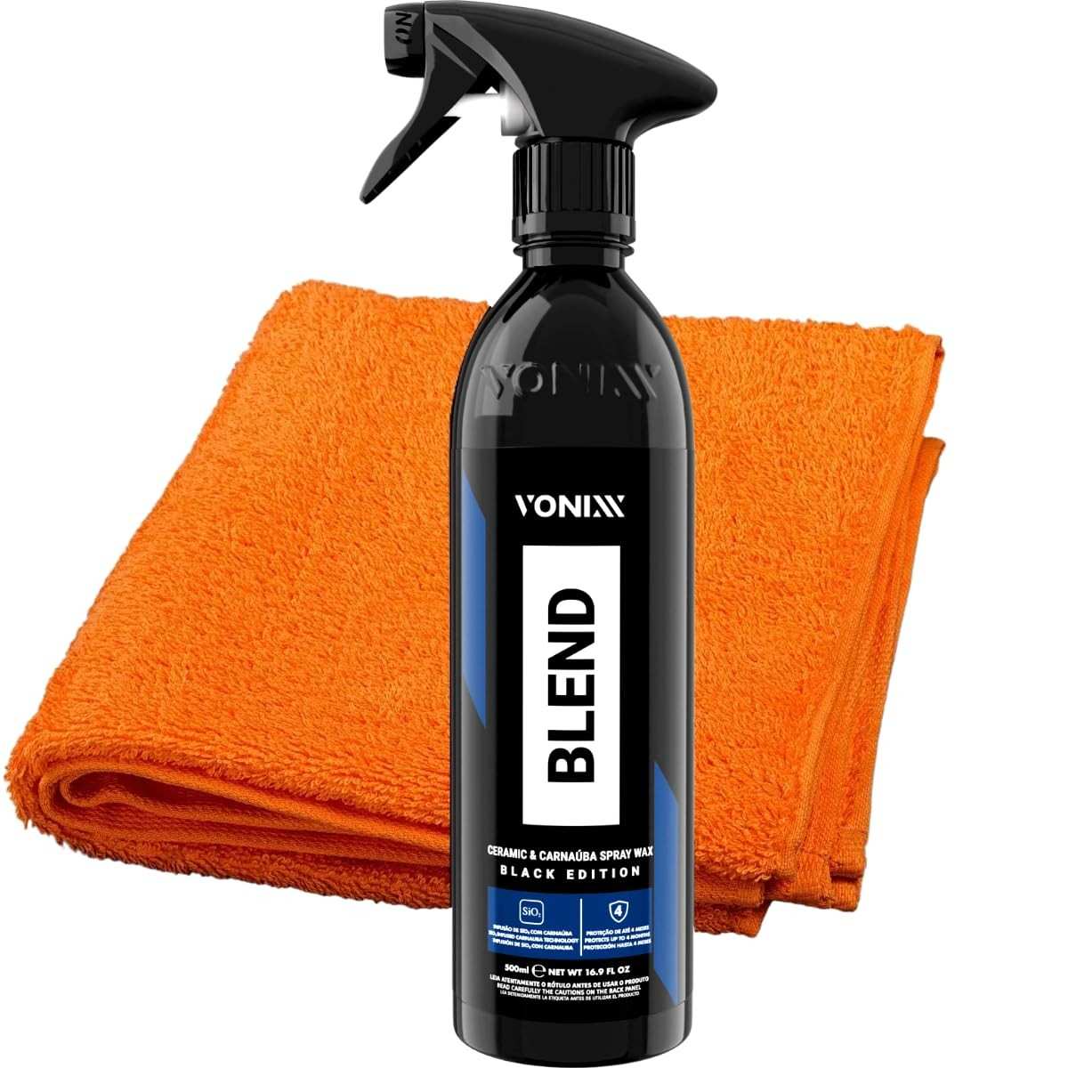 Cera Automotiva Líquida Blend Black Spray - Brilho e Proteção com Carnaúba