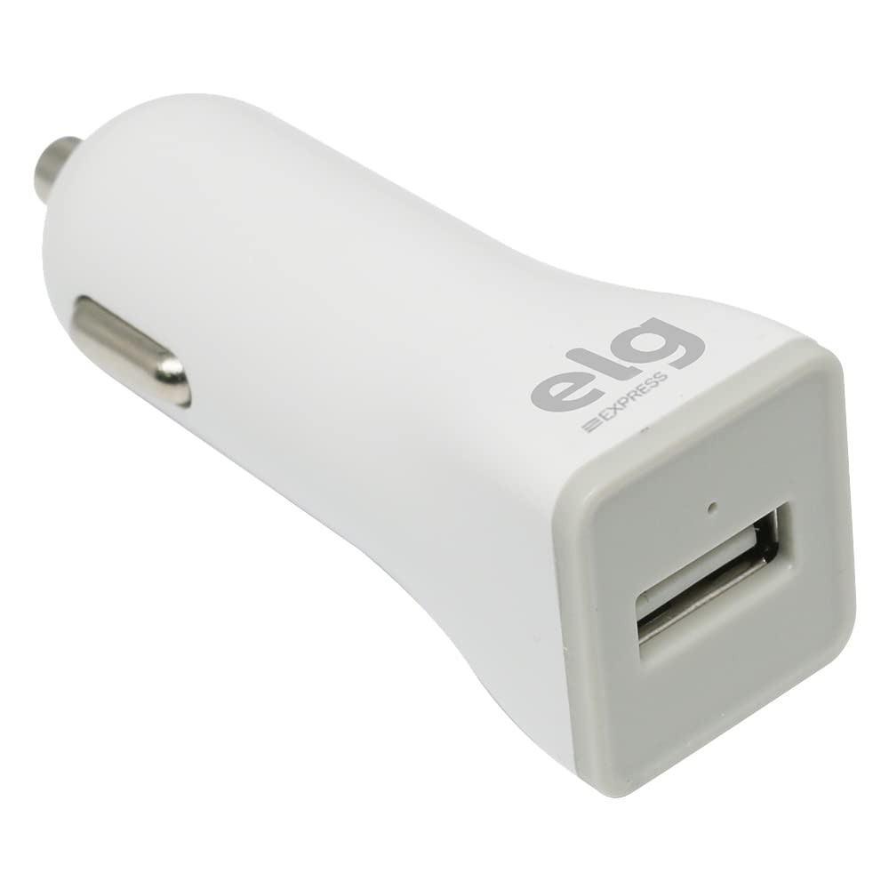 Carregador Veicular USB Universal ELG Express 1A - Branco (CC1SE)