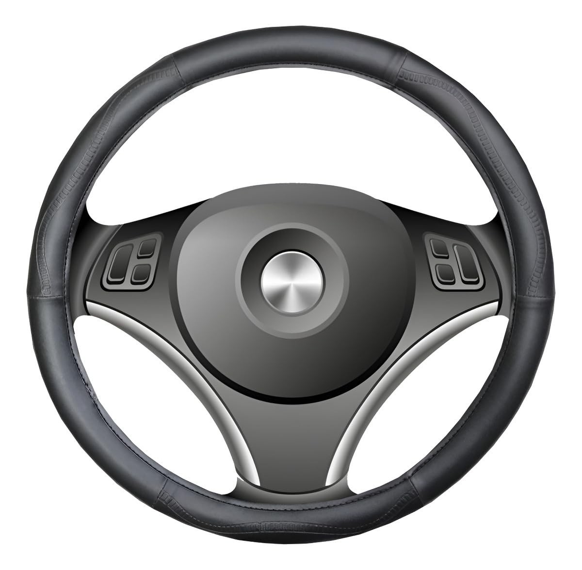 Capa de Volante Universal Lisa Preta: Firmeza e Conforto para Seu Carro