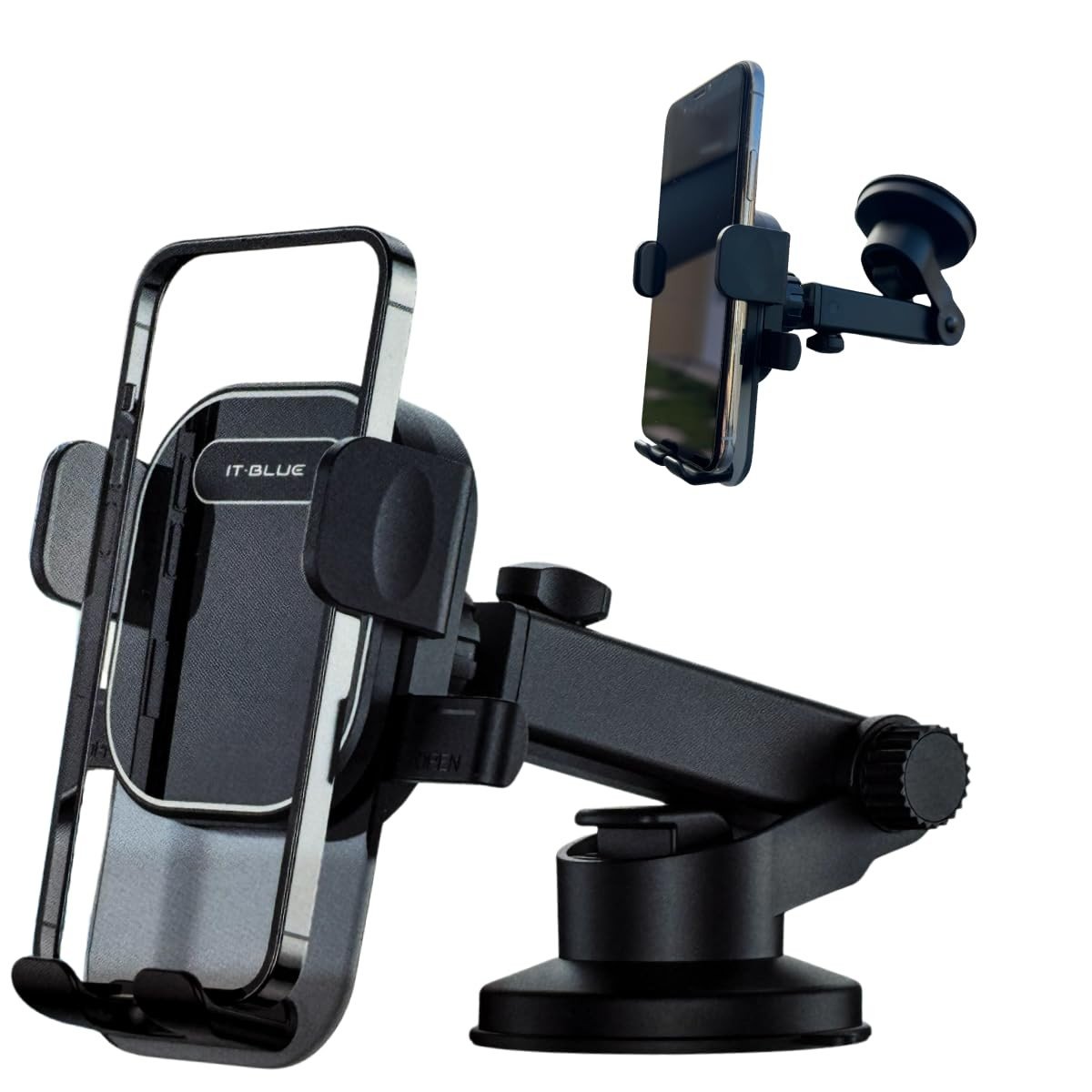Suporte Celular Carro 360° Premium: Antivibração, Antiqueda e Fixação Firme no Vidro/Painel
