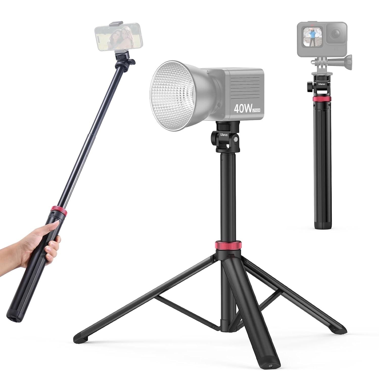 Tripé ULANZI MT-79 206cm: Estabilidade Profissional para Câmera, Luz e Celular