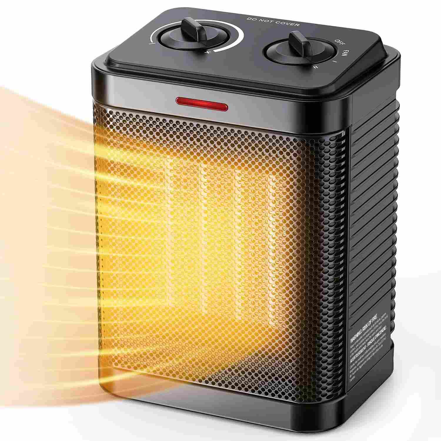 Aquecedor Cerâmico Portátil 1500W com Aquecimento Rápido 2S, Segurança Total e Design Compacto