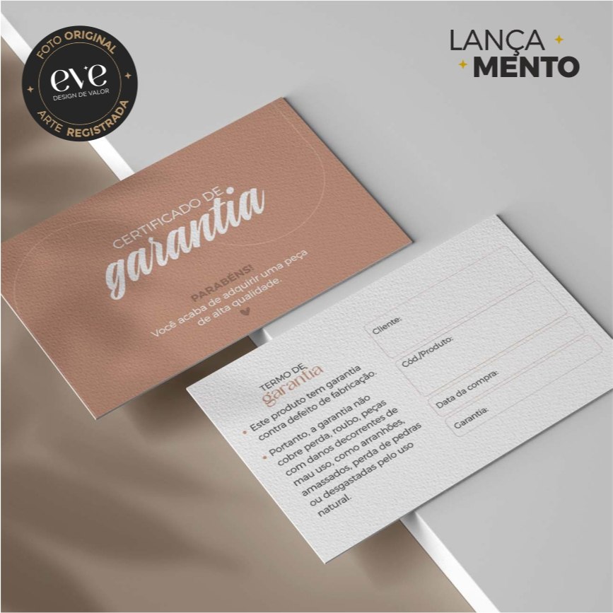 Certificado de Garantia Semi Joias: 200 Unidades!