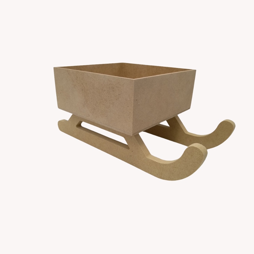 Cesta de Natal em MDF Cru para Decoração Personalizada