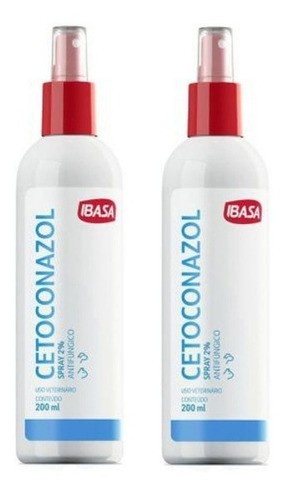 Cetoconazol Ibasa Spray: Kit com 2 para Cães e Gatos