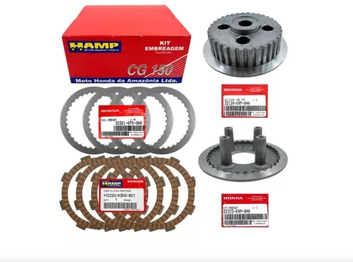 Kit Embreagem Original Honda CG 150 / NXR Bros 150 / CG 125 - Qualidade e Desempenho Garantidos