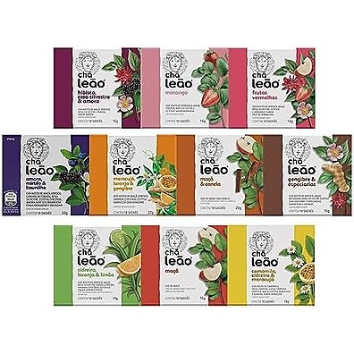Chá Leão Frutas e Flores: 100 Sachês para Relaxar