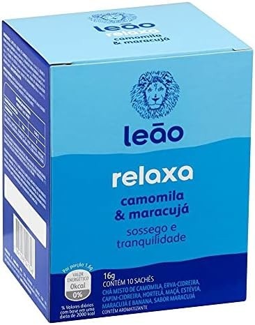 Leão Chá Relaxa Camomila E Maracujá 10 Sachês