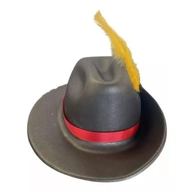 Chapéu Gato de Botas: Acessório Mosqueteiro Adulto