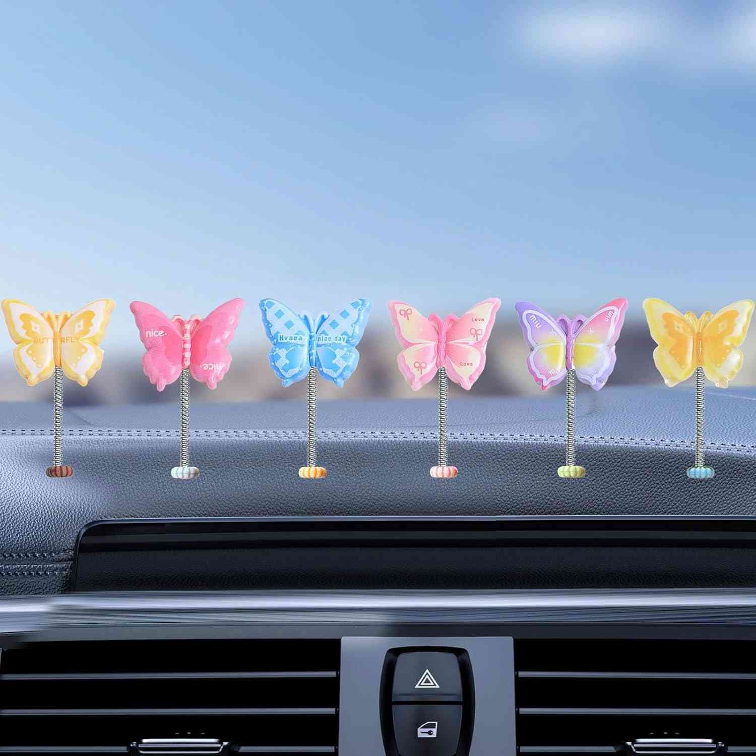 Kit 6 Borboletas Decorativas Agitadas para Carro - Charme e Diversão no Painel!