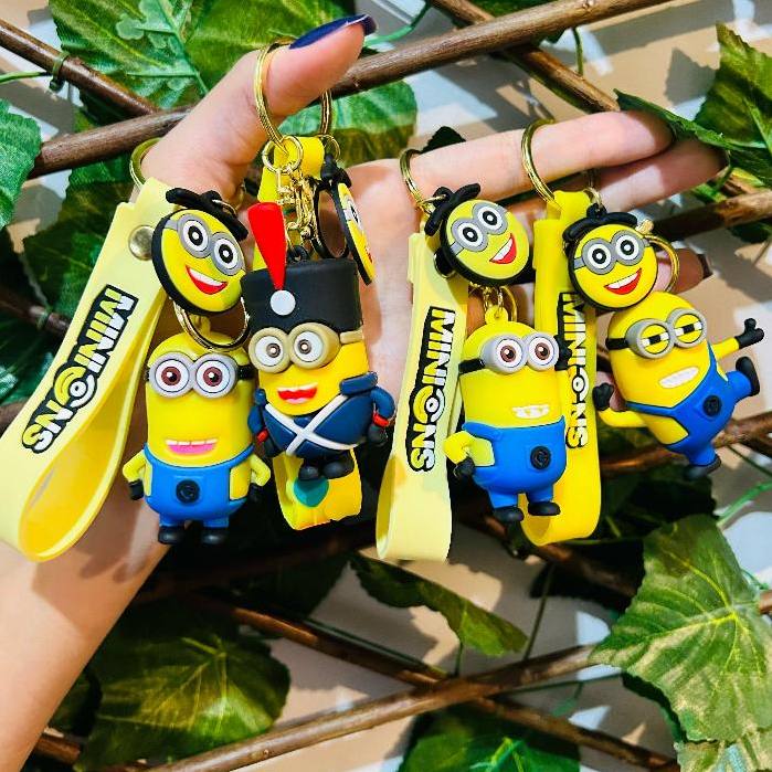 Chaveiro Minions Emborrachado 3D – Fofura para Levar Sempre!