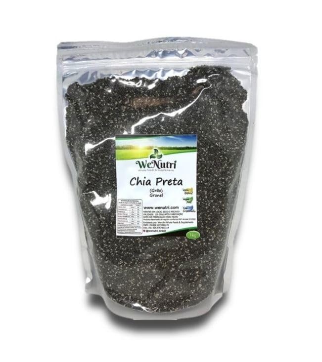 Semente de Chia Preta Grão 1kg WeNutri