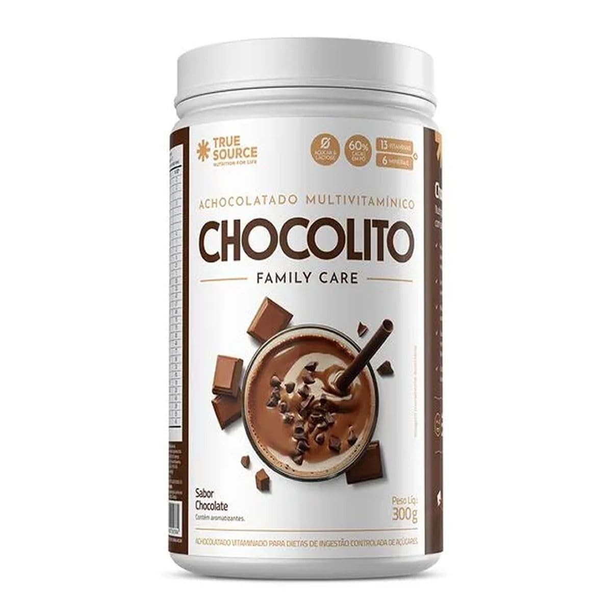 Chocolito Family Care 300g - Chocolate Saudável Zero Açúcar e Lactose