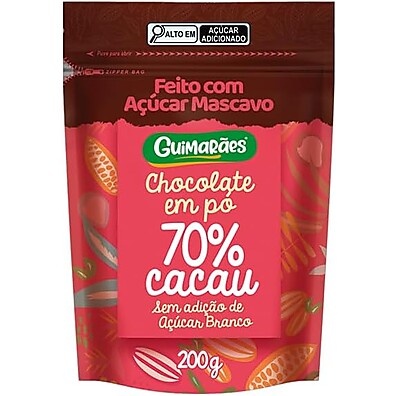 Chocolate 70% Cacau Açúcar Mascavo 200g: Puro Sabor