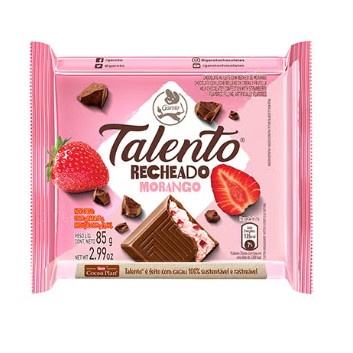 Chocolate Recheado Morango Talento 85g Garoto: Sabor Irresistível
