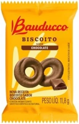 Kit Biscoitos Bauducco Sabores Sortidos - Mix 100 Sachês - Gotas, Chocolate e Banana com Canela