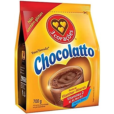 Chocollato 3 Corações 700g: Puro Sabor de Chocolate!