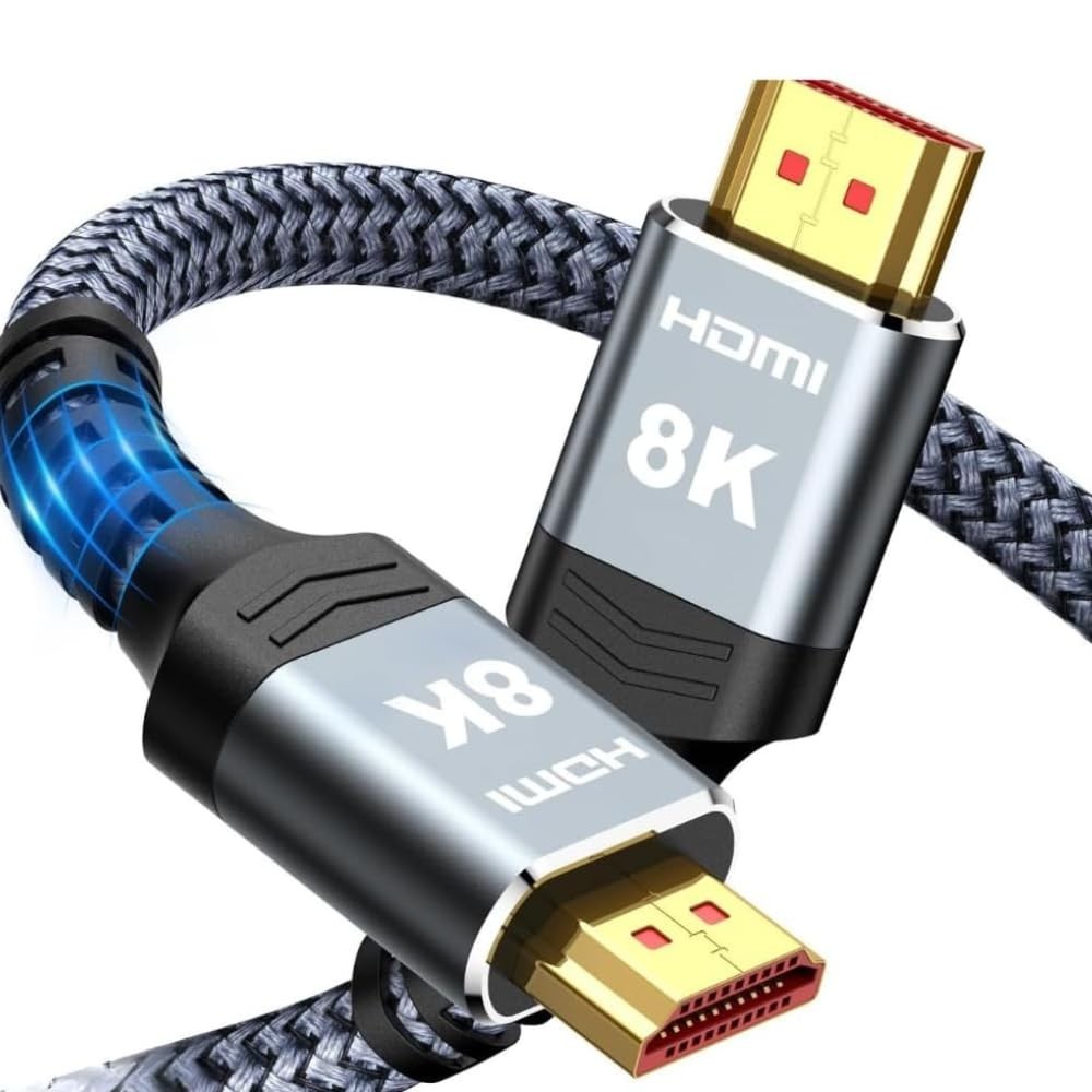 Cabo HDMI 2.1 8K Ultra Rápido 48Gbps 2m: Imagem e Som de Cinema em Casa | PS5, Xbox Series X, Apple TV 4K