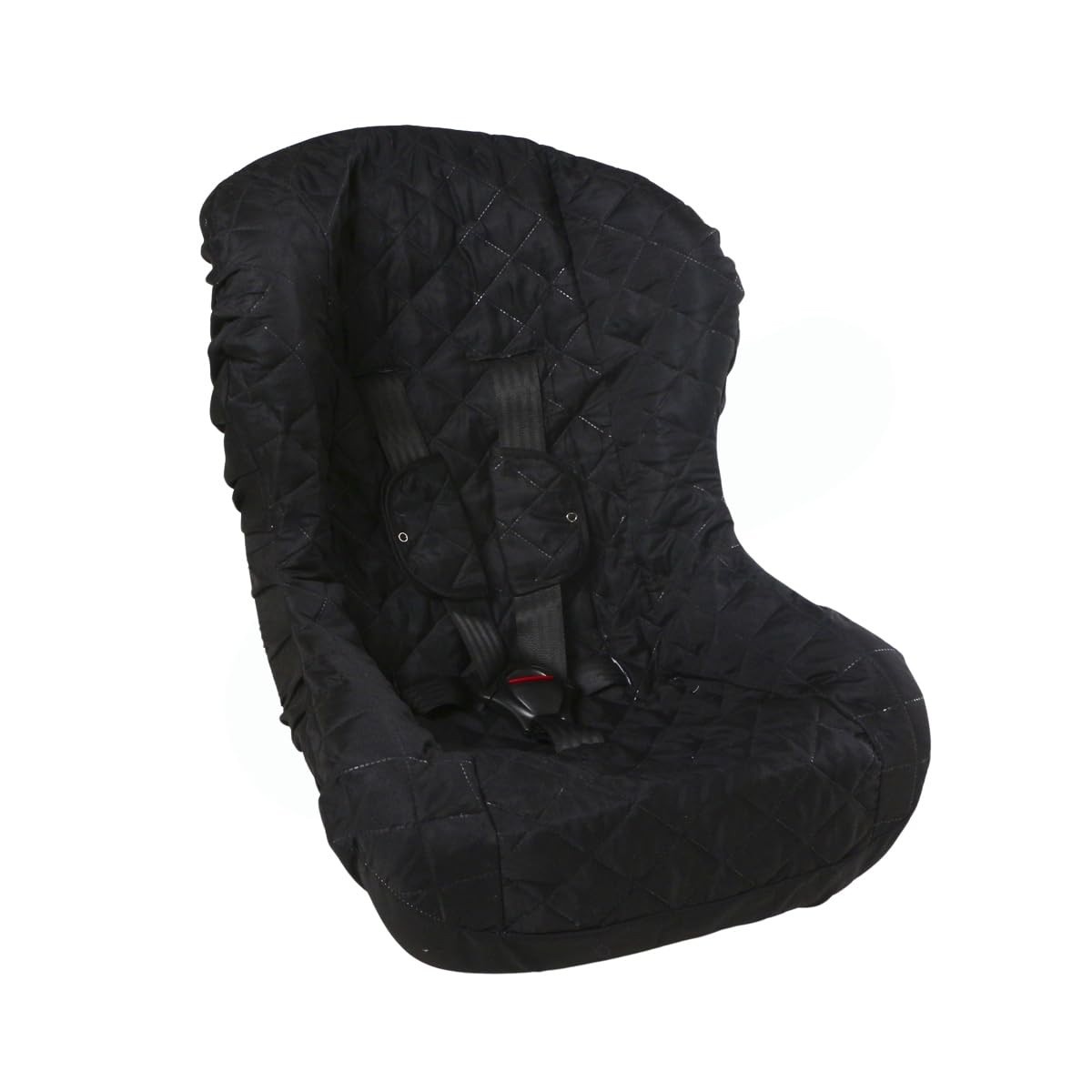 Capa Protetora Acolchoada para Cadeirinha de Bebê (Menino/Menina) com Protetor de Cinto - 3 Peças (Preto)