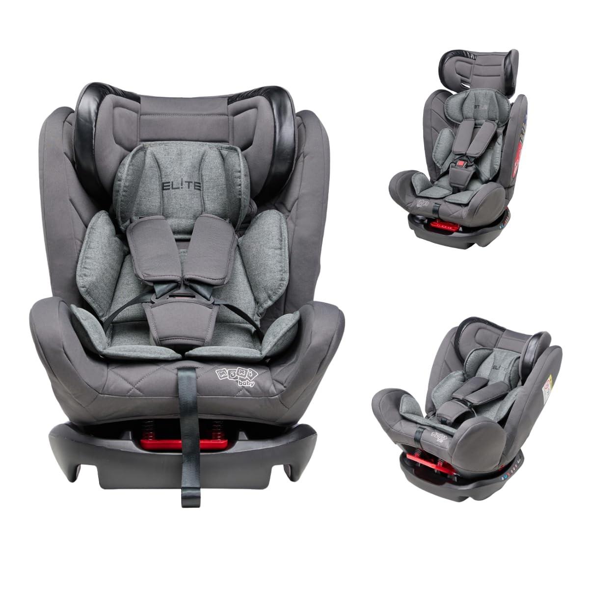 Cadeira de Carro Maxi Baby Elite 4 em 1: Segurança e Conforto de 0 a 36Kg (Cinza Titânio)