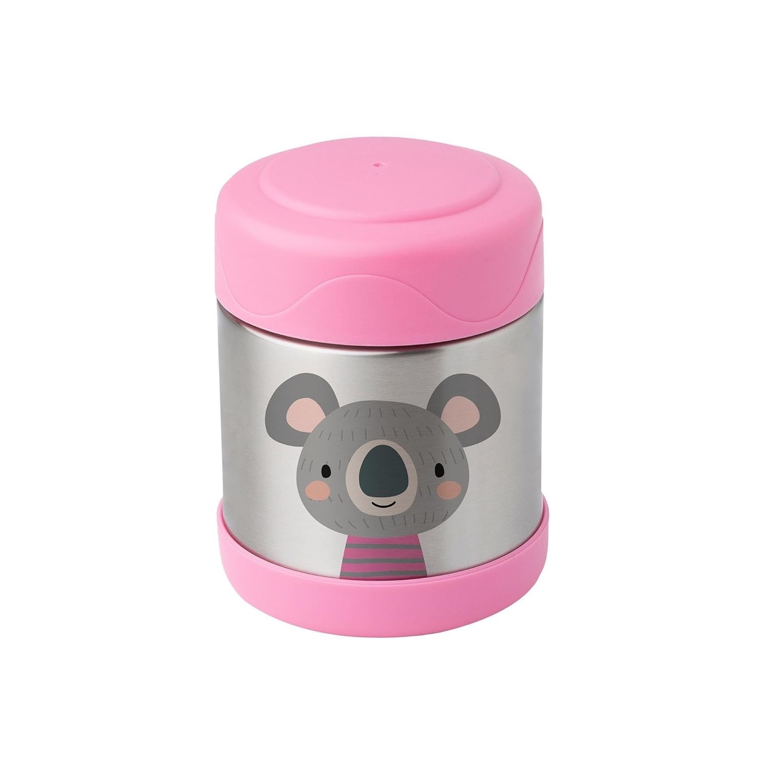 Pote Térmico Coala Cinza/Rosa - Mantenha Sua Refeição Fresca ou Quente por Mais Tempo