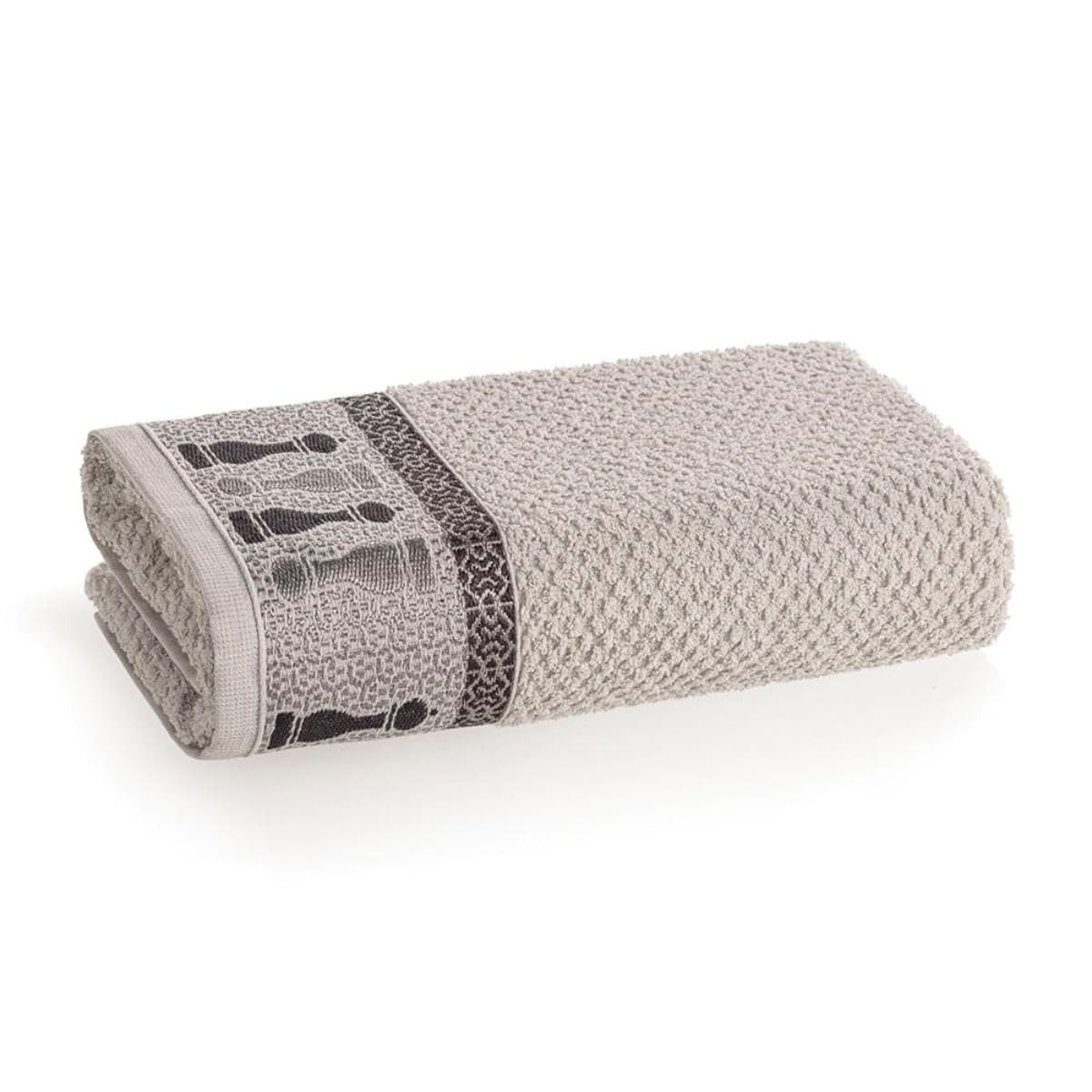 Pano de Prato Jacquard Cinza Karsten Tempero Mineral 46x65 cm - Absorção Superior e Design Elegante
