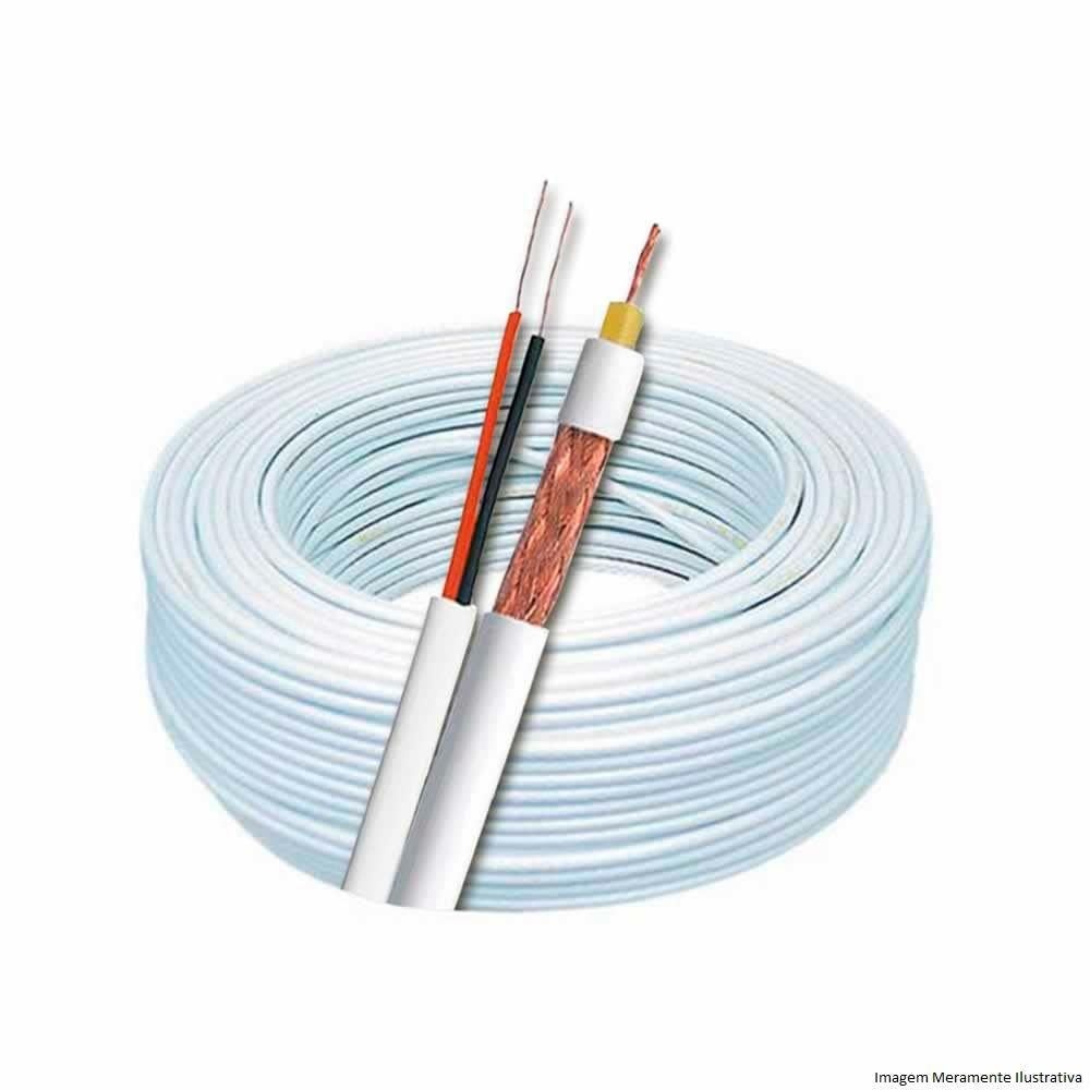 Cabo Coaxial CFTV Frapa Flex 4mm Bipolar 80% Malha - 100 Metros de Conexão Segura