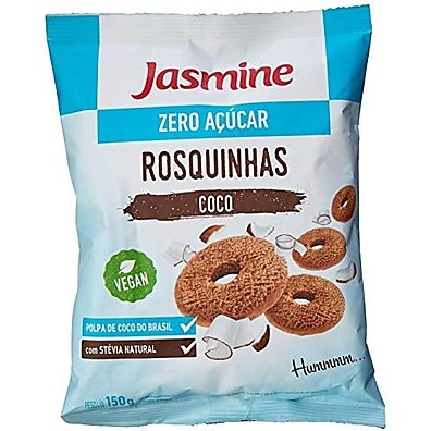 Rosquinhas Coco Integral Jasmine Zero Açúcar 120g