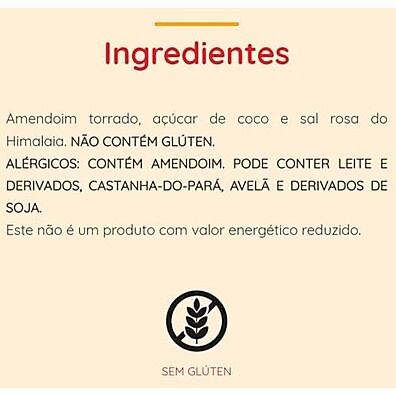 Pasta Amendoim Açúcar Coco & Sal Rosa 450g Natural Life