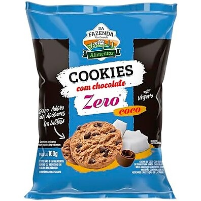 Cookies Coco Chocolate Zero Açúcar BIOSOFT 100g