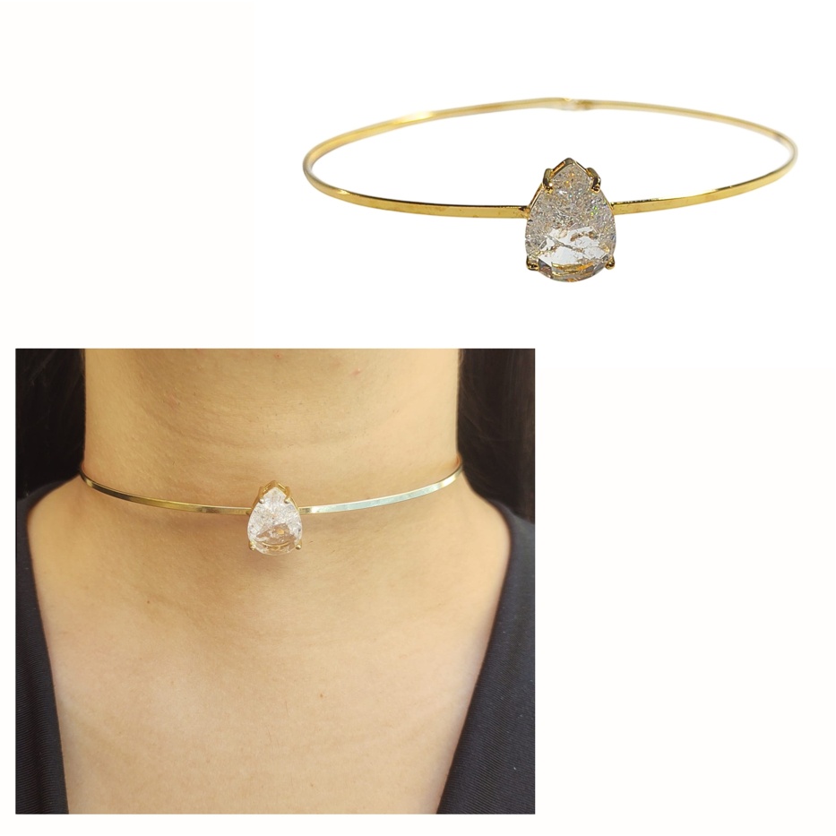 Colar Choker Aro Lâminado Fusion: Elegância e Conforto