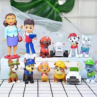Patrulha Canina: Kit 12 Bonecos Colecionáveis 🐶