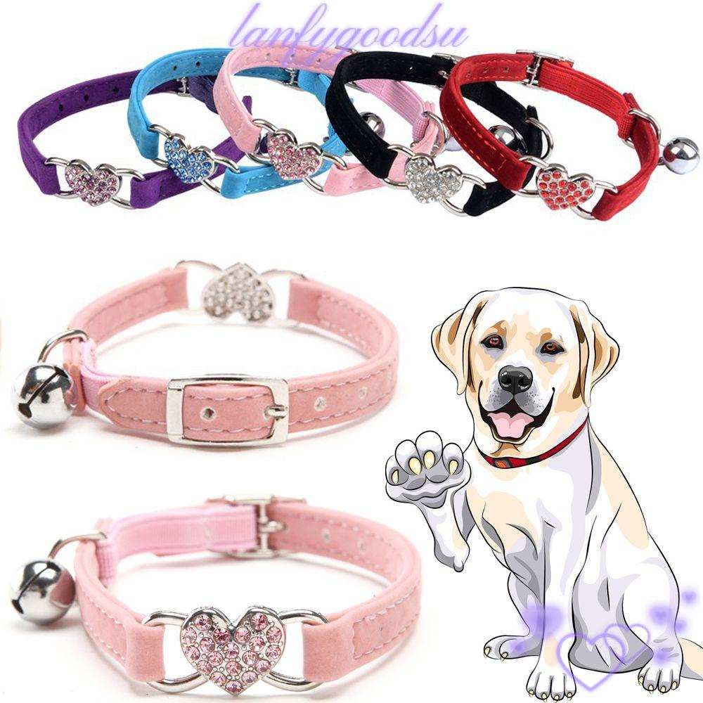 Coleira de Cachorro de Cristal em Veludo com Formato de Coração – Proteção e Estilo para Seu Pet