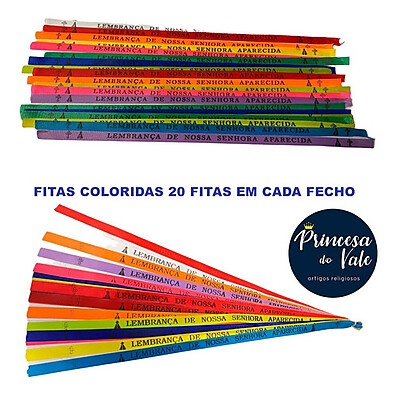 Fitas Lembrancinha Nossa Senhora: 100 Unidades Coloridas 💙