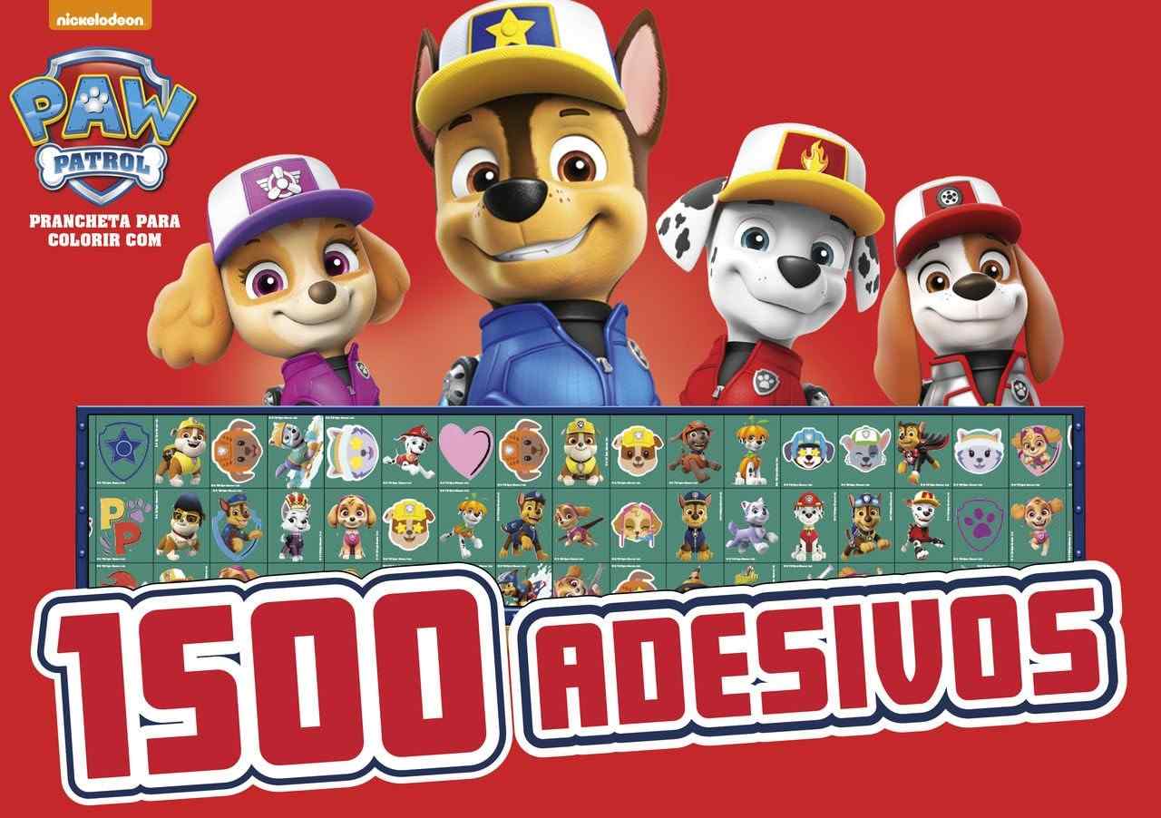 Patrulha Canina: Prancheta Divertida com 1500 Adesivos para Colorir!
