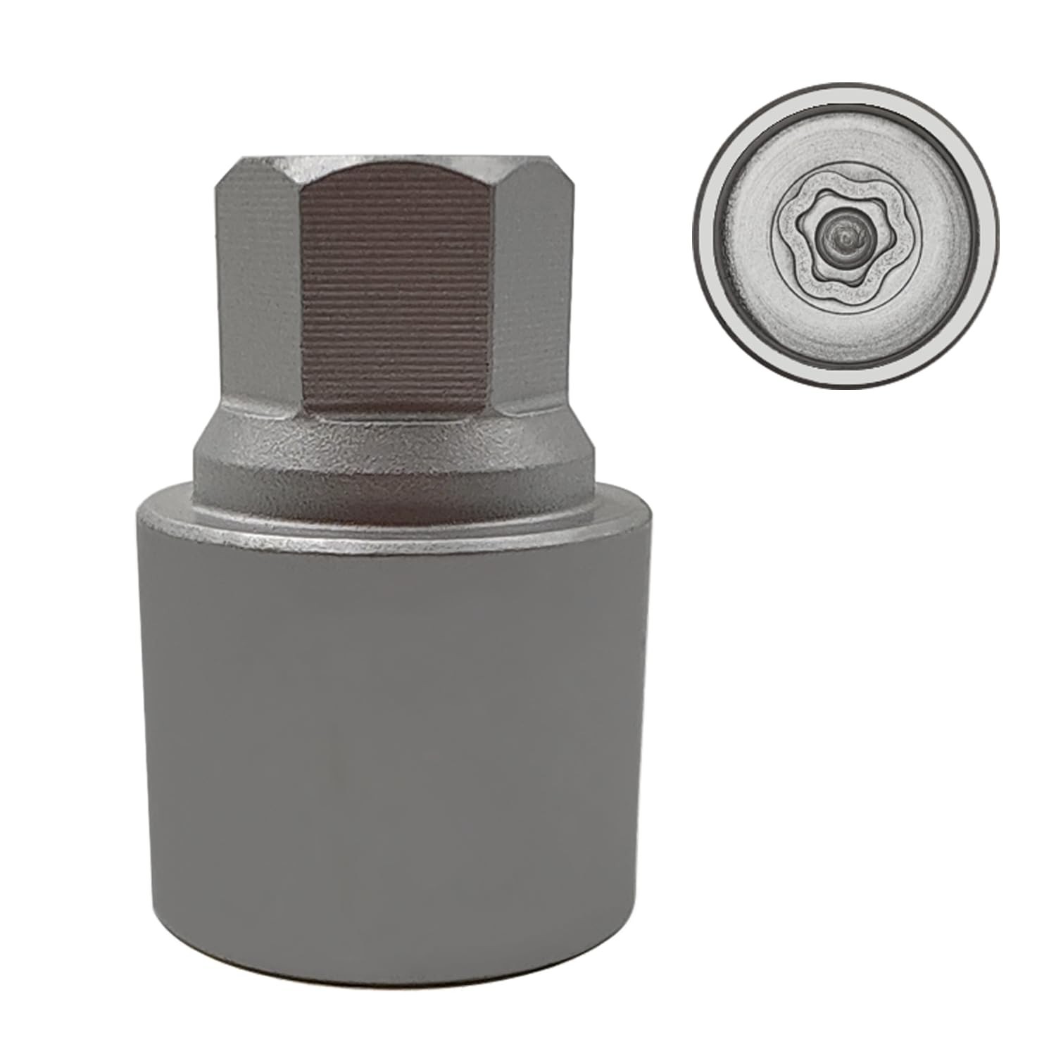 Chave de porca de bloqueio de roda 079 compatível com a série BMW Mini, (soquete OD 29 mm - ID 26 mm), adaptador de soquete de porca de trava de roda, ferramenta de remoção de porca antifurto