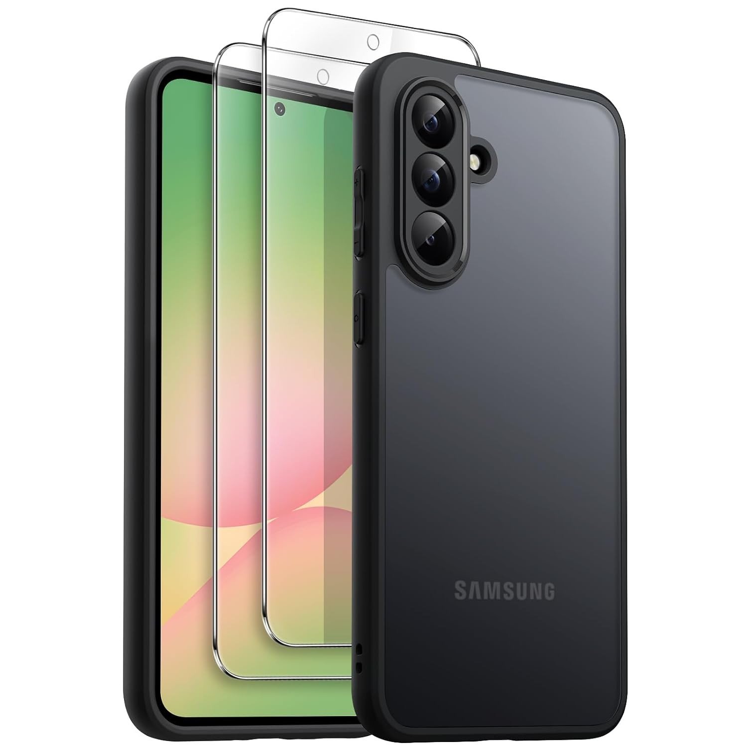 JETech Capa Fosca 3 em 1 para Samsung Galaxy A56 5G: Proteção Completa com 2 Protetores de Tela