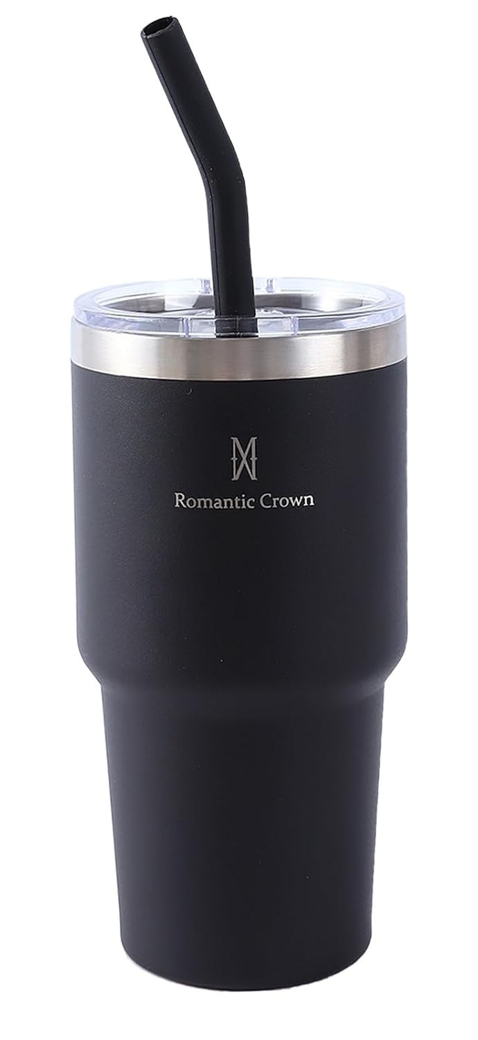 Copo Térmico 591ml com Canudo - Aço Inoxidável a Vácuo, Isolamento Térmico Avançado para Água, Café e Smoothies