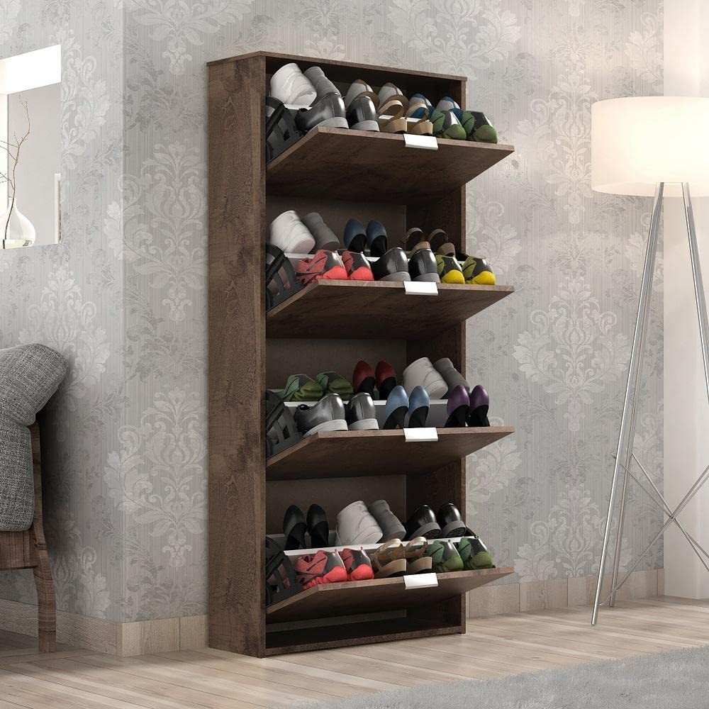 Sapateira Safira Chocolate – Organize até 24 Pares com Estilo e Praticidade