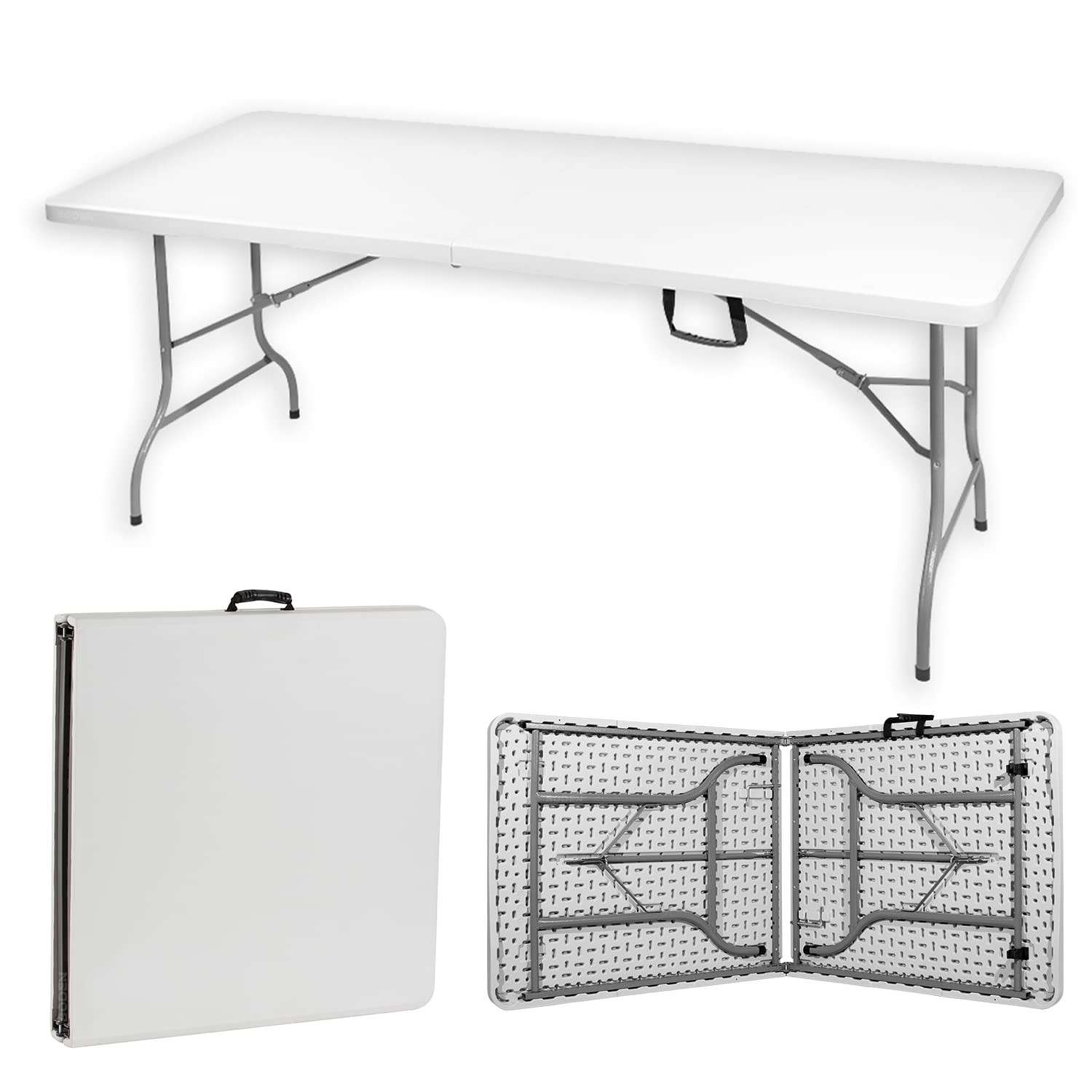 Mesa Dobrável Portátil BODEN 1,80m com Alça - Ideal para Eventos, Camping e Ambientes Internos e Externos