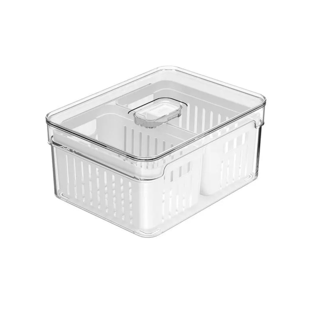 Organizador com Cesto Duplo 2,2L Clear Fresh - Armazenamento Transparente e Moderno