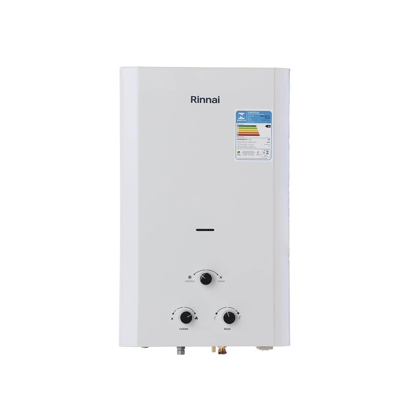 Aquecedor de Água a Gás Rinnai M20-20 Litros GN Branco – Controle Mecânico com Segurança e Conforto