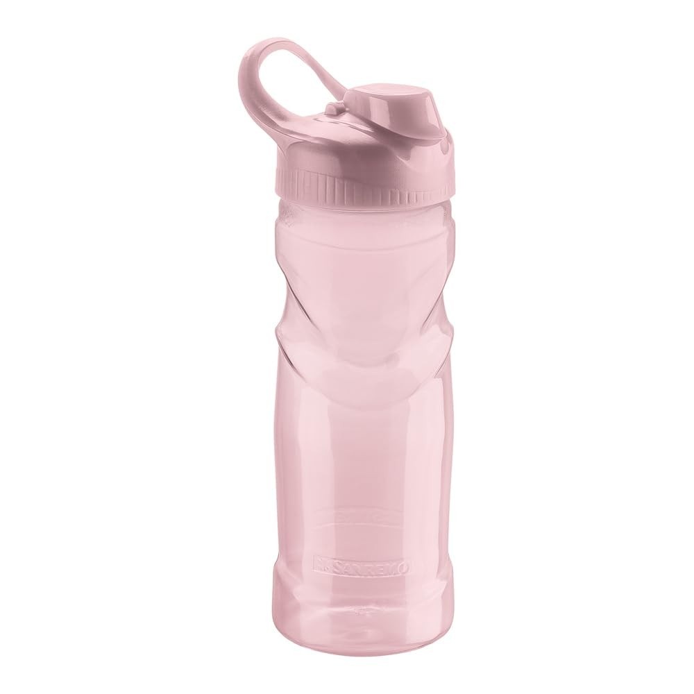 Sanremo Garrafa Esportiva 500ml Rosa - Abre Fácil com Tampa Protegida, Linha Fit