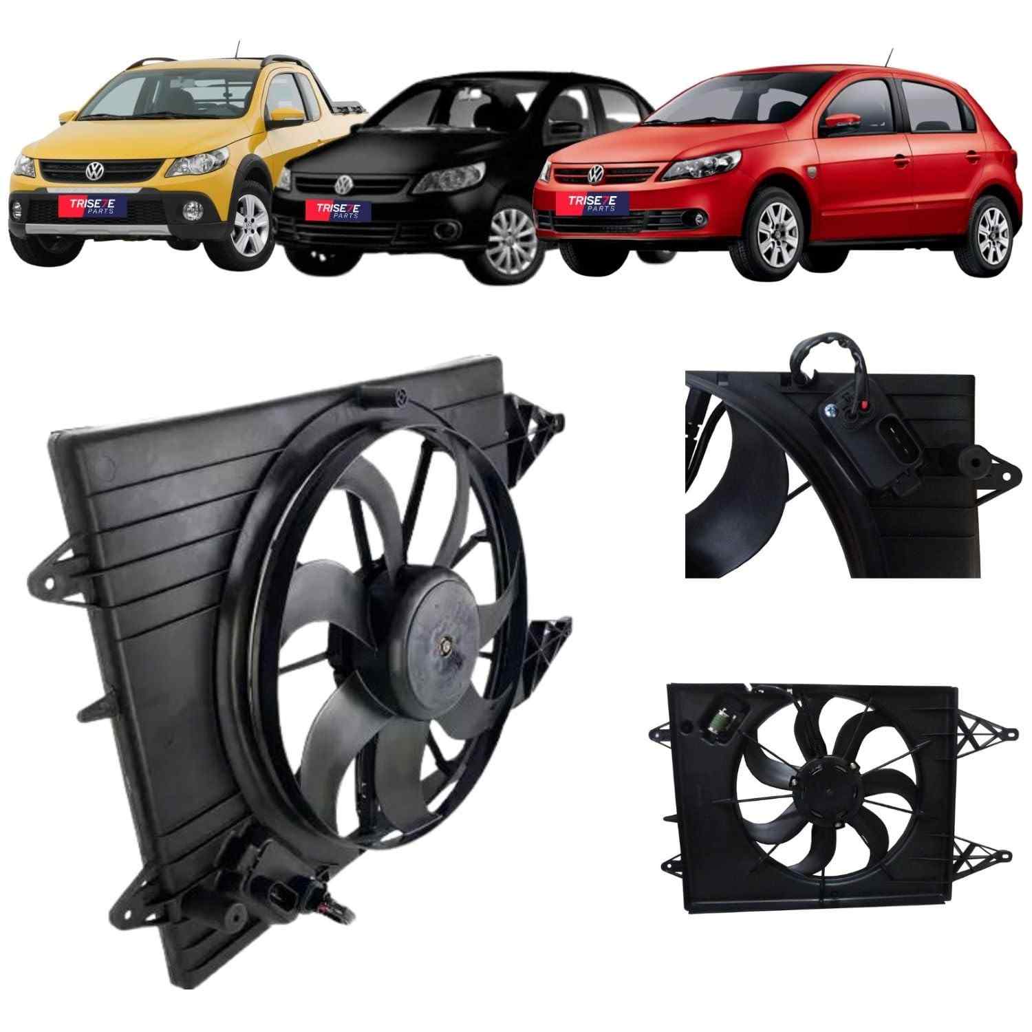 Ventoinha com Defletor GMV para Radiador - Gol, Fox, Saveiro, Voyage, SpaceFox, Polo (2006-2019) com Ar Condicionado