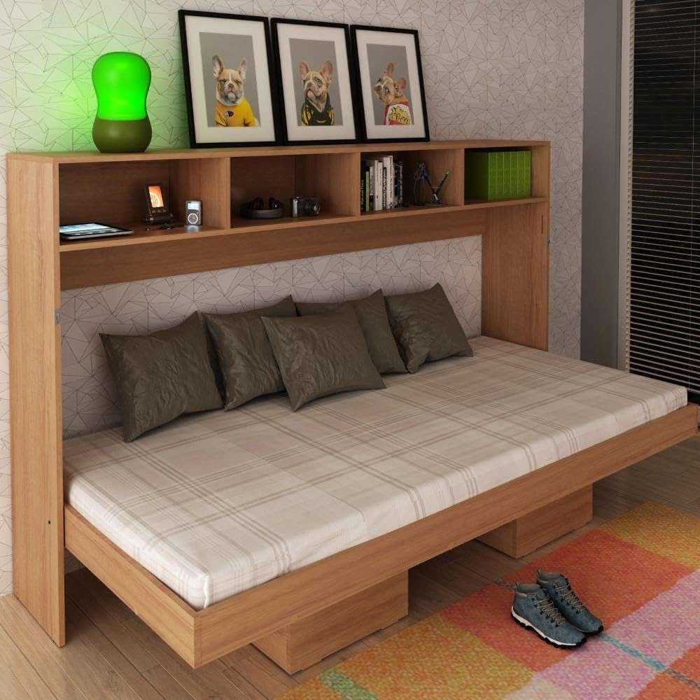 Cama Articulada Horizontal Solteiro com Mecanismo de Ajuste - Tecnomobili Amêndoa