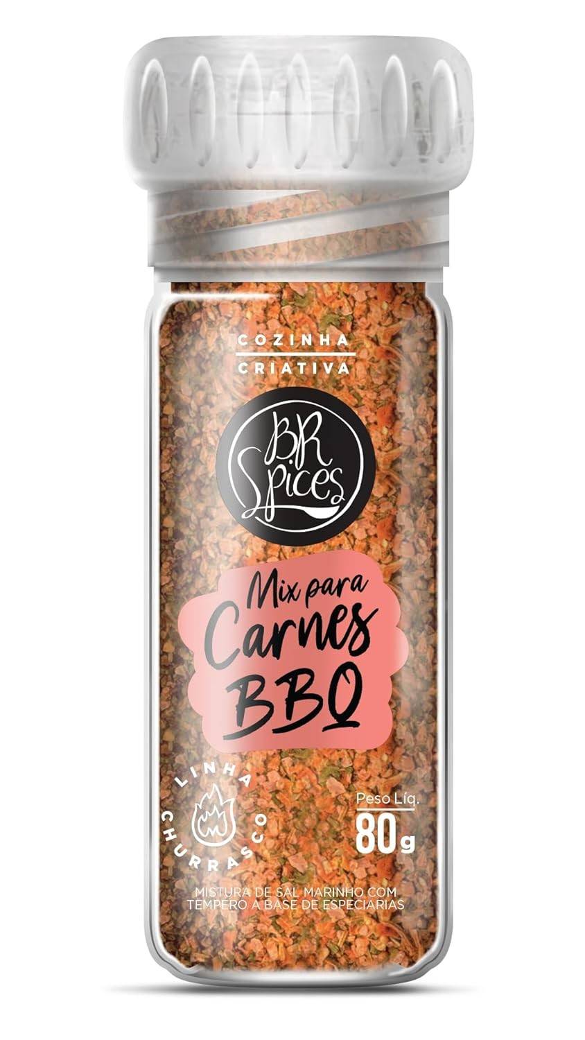 BR Spices Tempero Mix para Carnes BBQ com Moedor 80G - Sabor Profissional no Churrasco