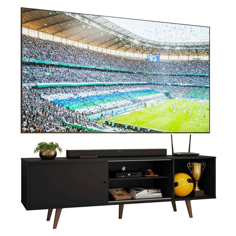 Rack Madesa Dubai para TV até 65" com Design Moderno Rustic - Estilo Contemporâneo