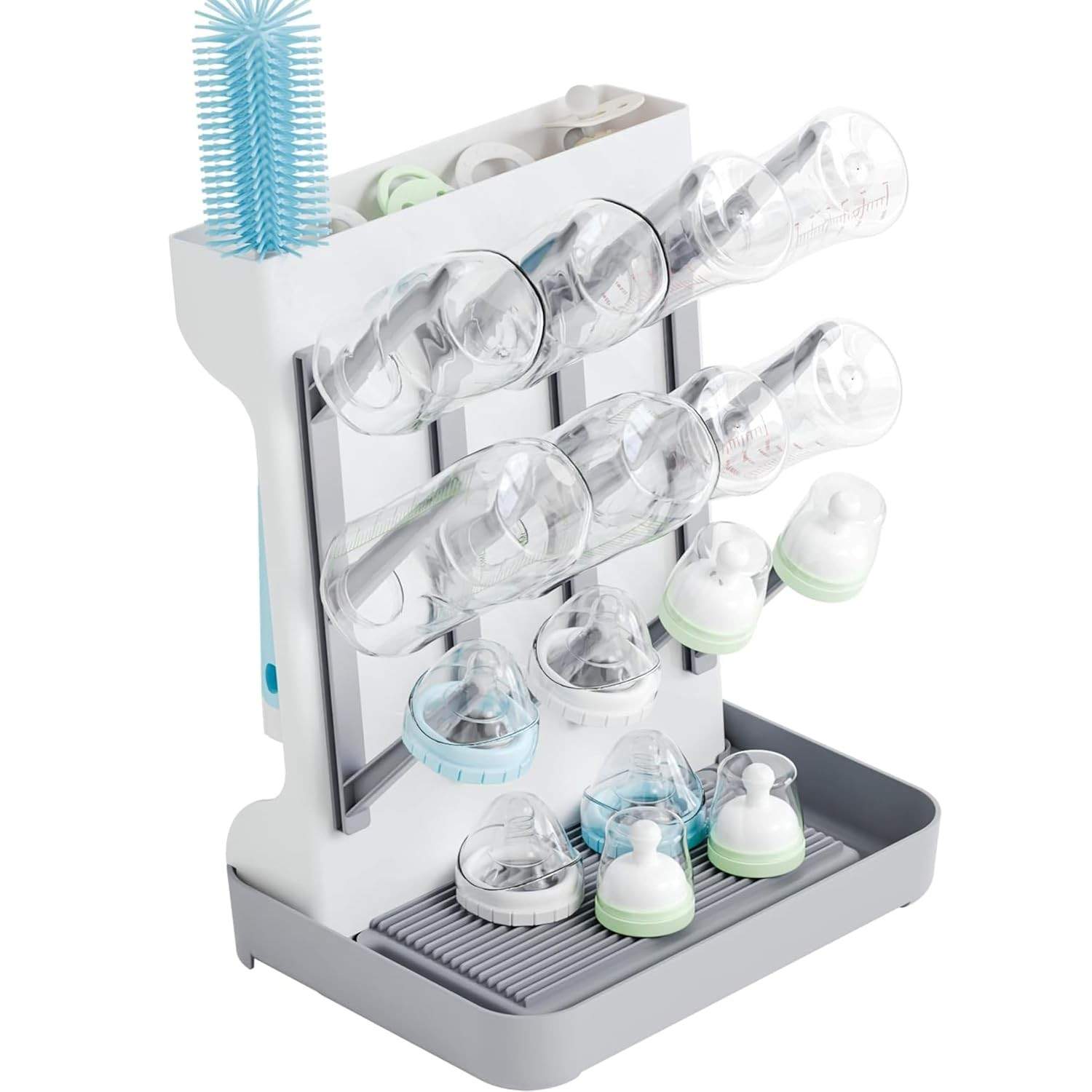 SuoXing Prateleira Vertical de Secagem para Mamadeiras - Organizador com Grande Capacidade e Design Inclinado