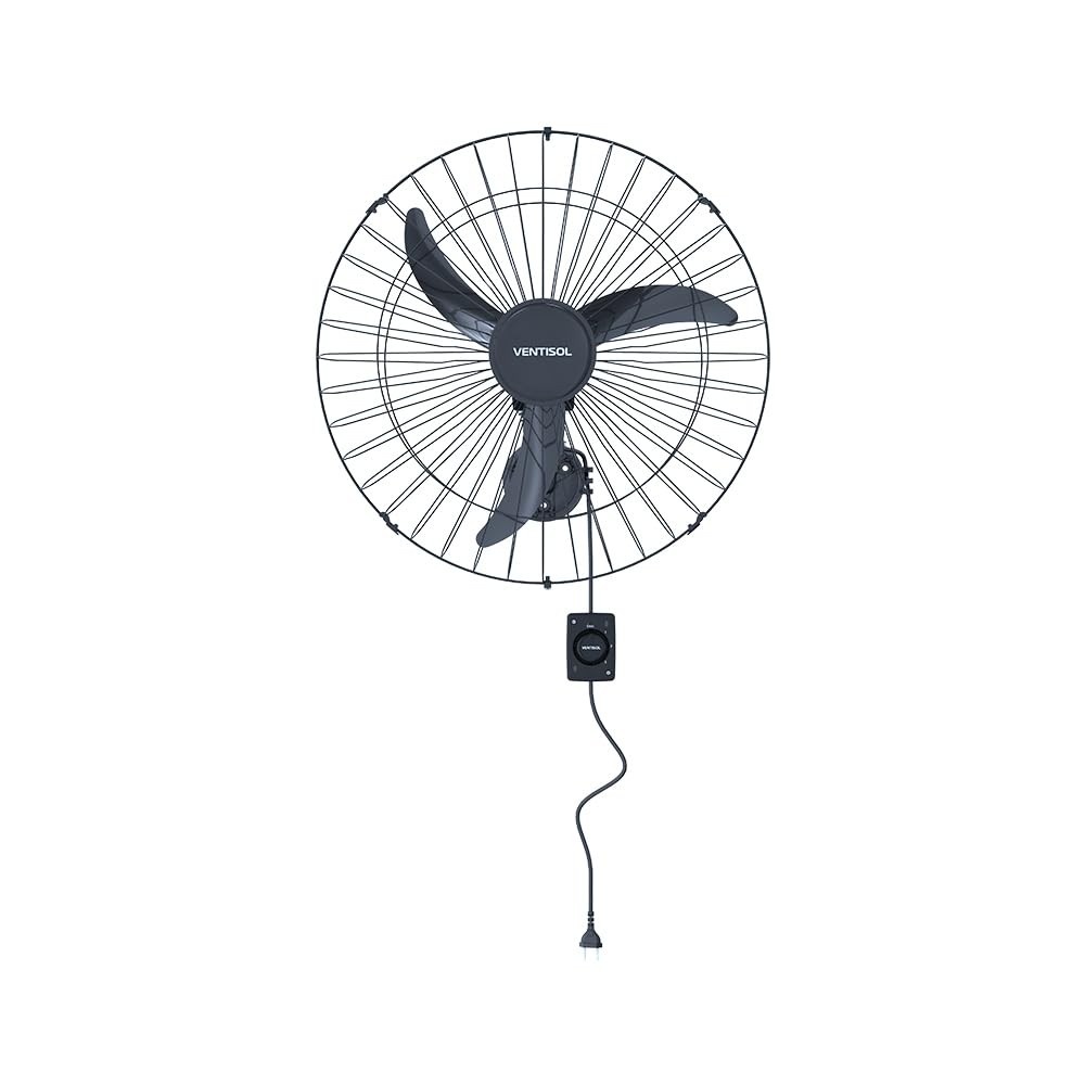 Ventisol Ventilador de Parede Oscilante 60cm com 3 Pás Premium - Bivolt e Design Moderno